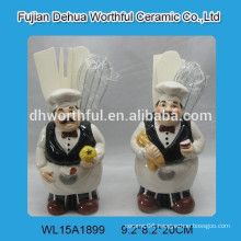 Promotional kitchen utensil holder with chef figurine